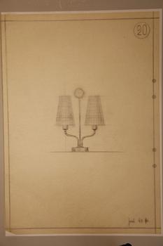 Hans Bergström, a table lamp model "20", ateljé Lyktan, Åhus, 1940s-50s.