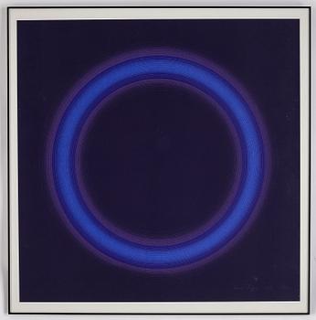 Peter Sedgley, serigraphe, signed and numbered 72/100, dated 1986.