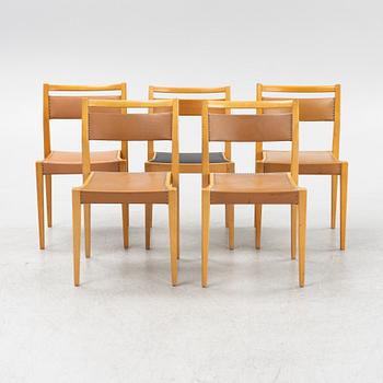 Axel Larsson, a set of five chairs, model "8-107", Svenska Möbelfabrikerna Bodafors, 1950-60s.