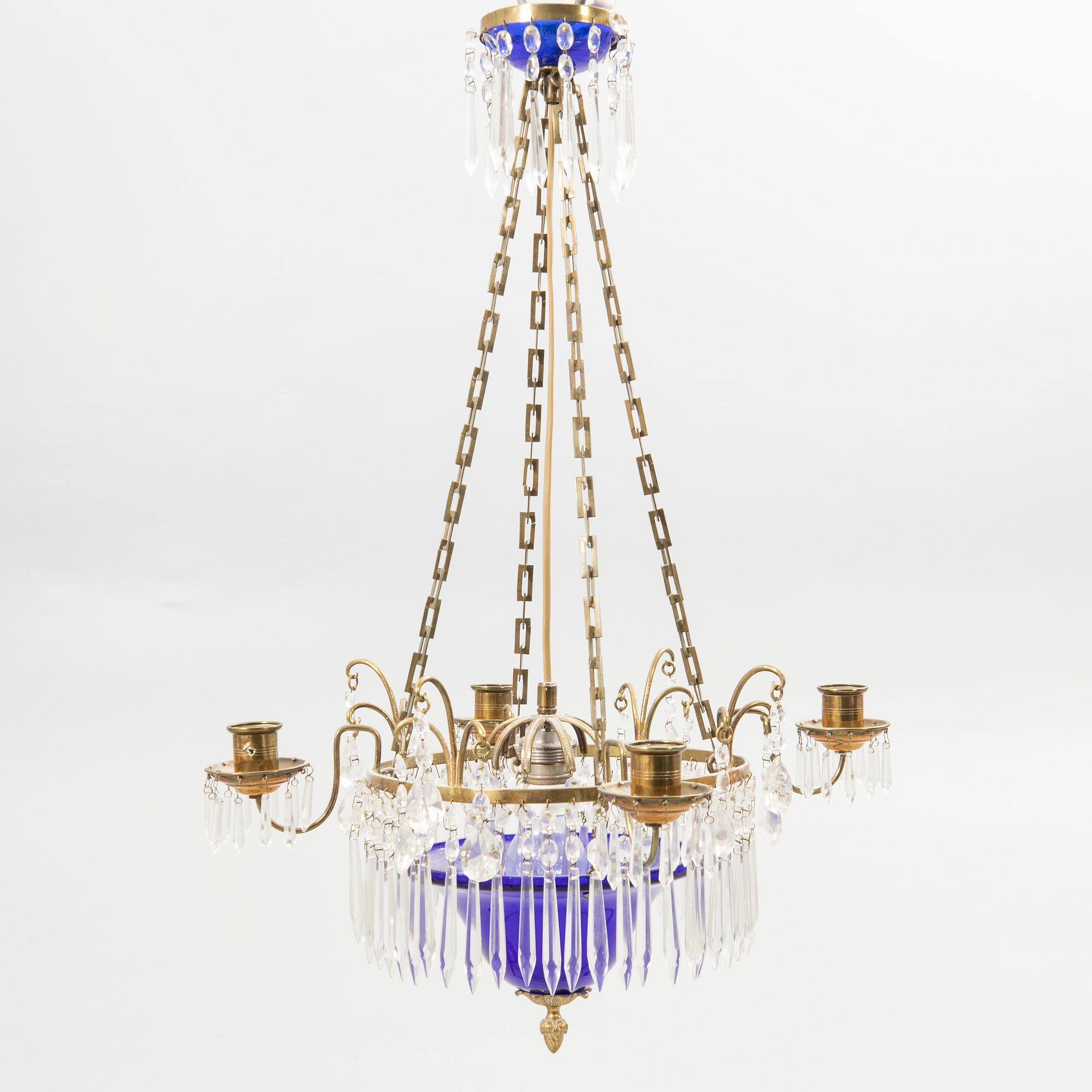 Chandelier, Gustavian style, 20th century.