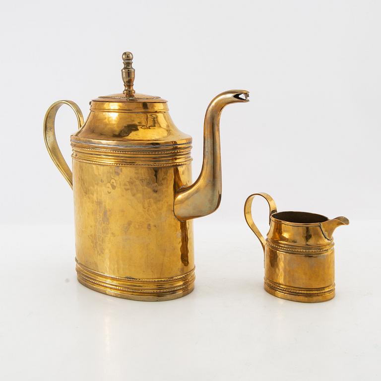 coffee pot and cream jug circa 1900.