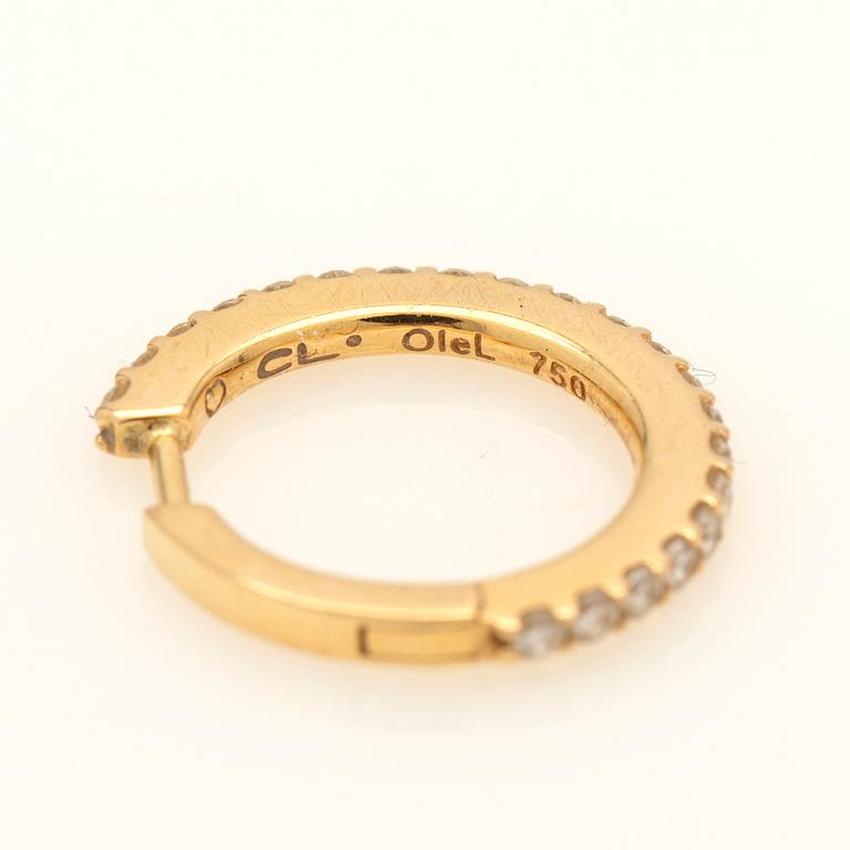 Ole Lynggaard, örhängen, ett par, 18K guld med diamanter.