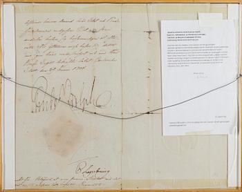 KONUNG GUSTAF IV ADOLF AV SVERIGE OCH FINLAND, autograf på utnämningsdokument, daterat 1804.