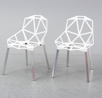 KONSTANTIN GRCIC, a pair of white aluminium "Chair one", Magis, Italien, 21st century.