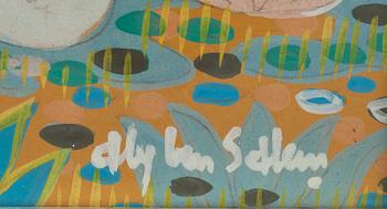 ALY BEN SALEM, gouache, signerad.