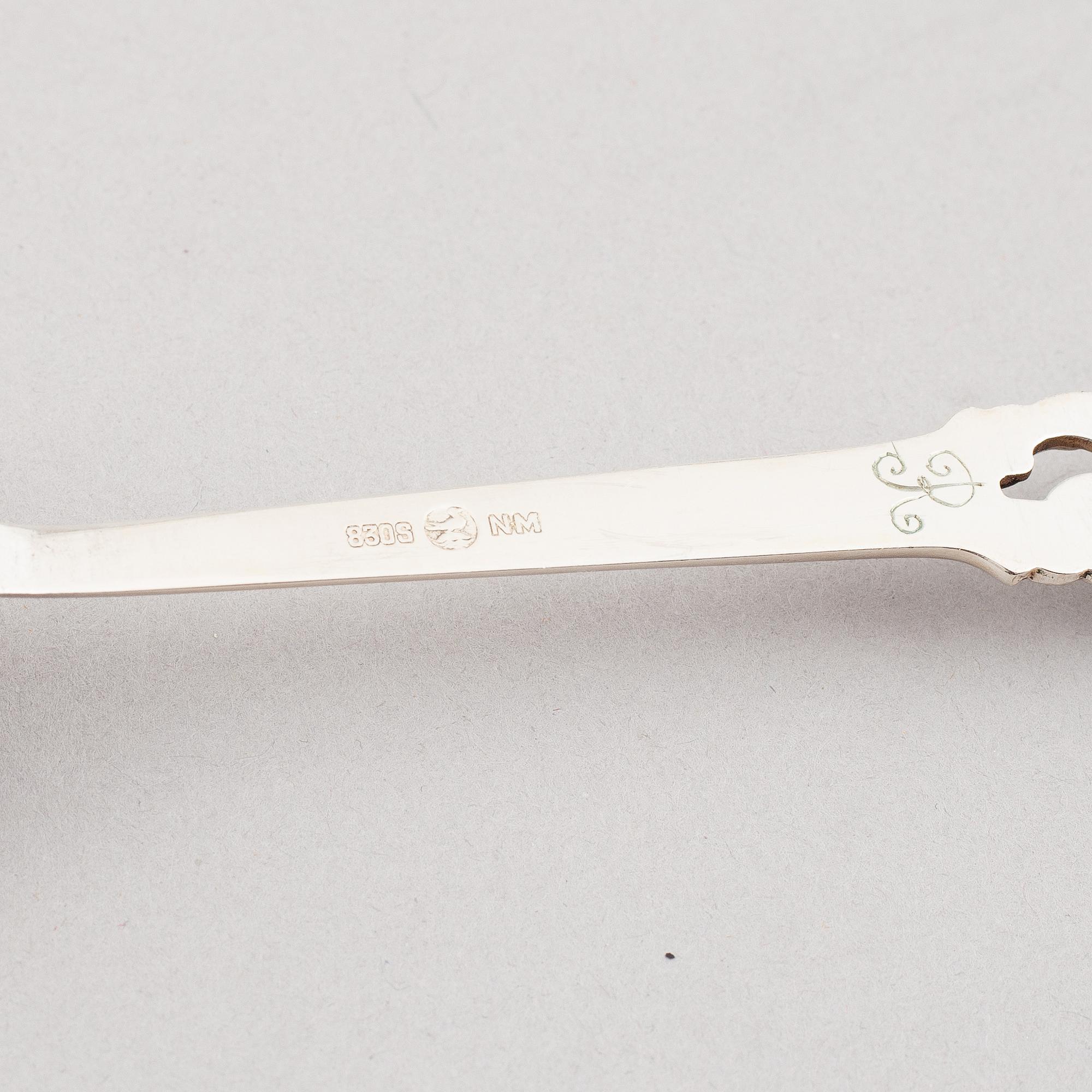 A 112-piece silver cutlery service, Norway, mid-20th century.