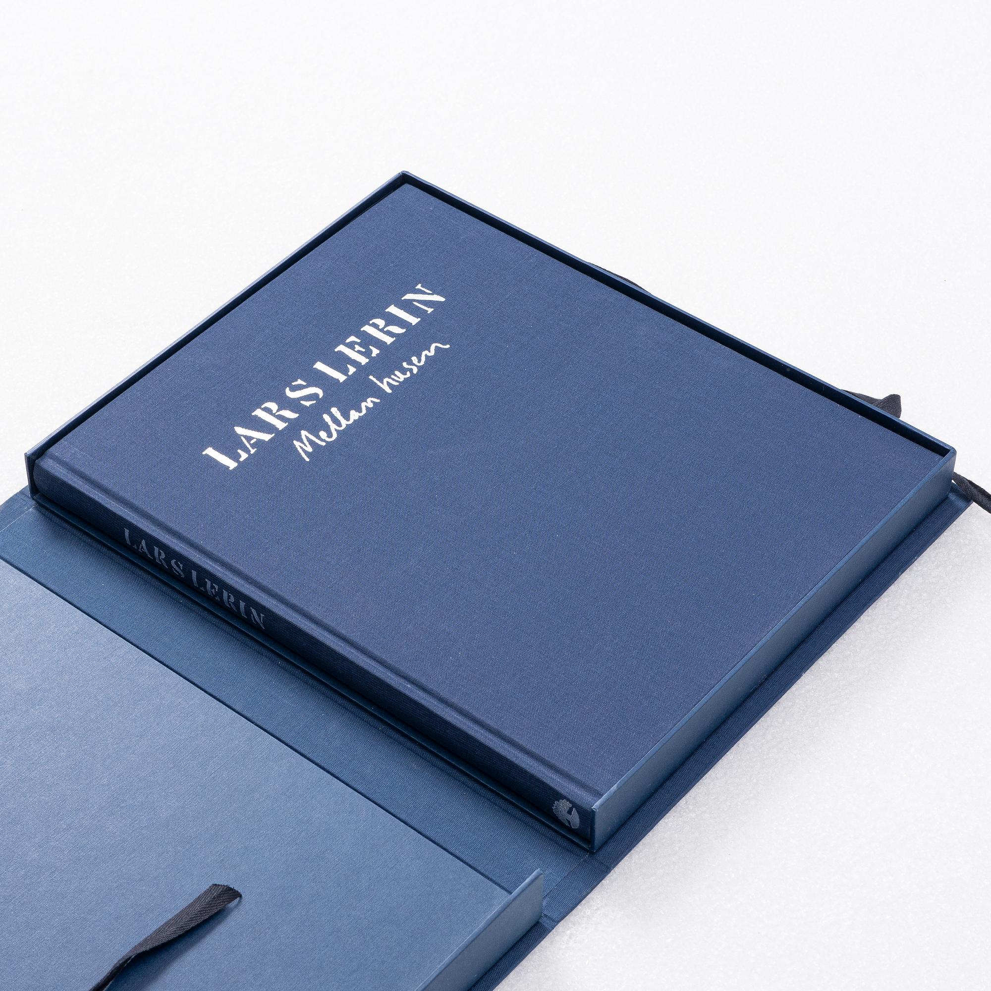 Lars Lerin, "Mellan husen-bilder från Lofoten", bibliophile edition with a colour lithograph "Tre Måsar".