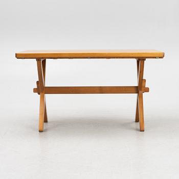 Stolar, 4 st, samt bord och bänk, 1900-talets mitt.