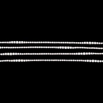 1108. A long riviérè necklace, tot. app. 25.70 cts.