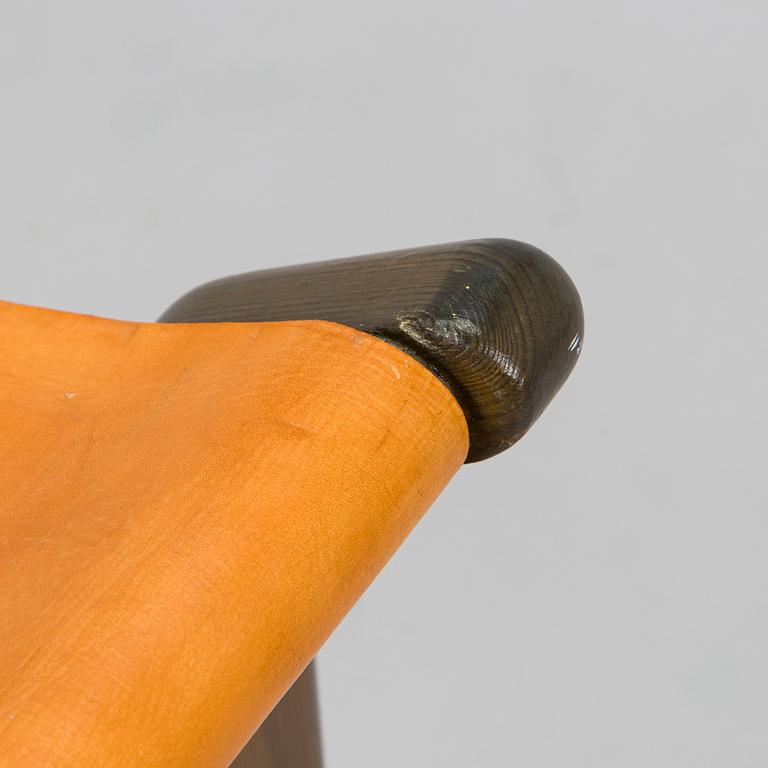 Tapio Wirkkala, a pair of stools made to order  for the Finnish Glass Museum manufactured by  Reino Huotari 1981.