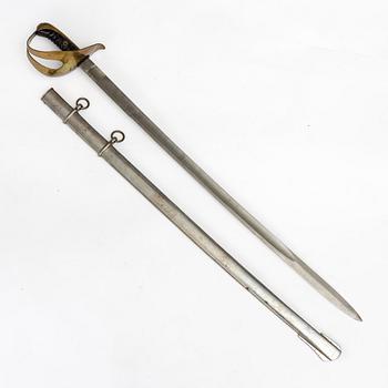 Saber, Swedish, m/1864 for the cavalry, with scabbard.