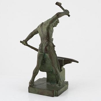 Carl Fagerberg, sculpture. Signed. Bronze, height 36 cm.