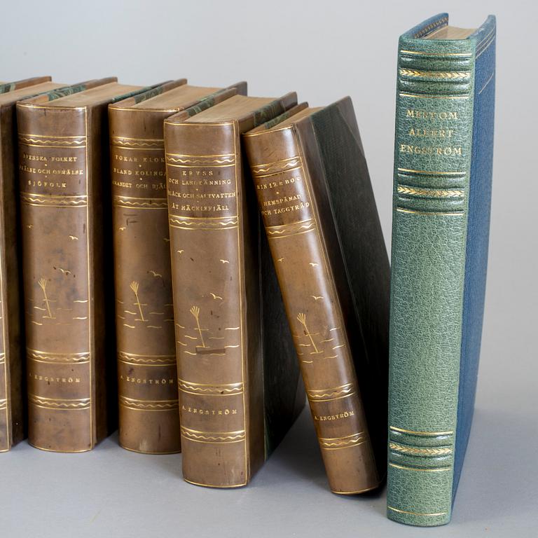 ALBERT ENGSTRÖM, 11 vol, bla Samlade berättelser av Albert Engström, Stockholm 1924-27.
