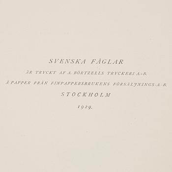 Bröderna von Wright, bokverk, 3 band, "Svenska fåglar", A. Börtzells tryckeri AB, Stockholm, 1924-1929.