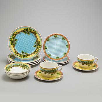 VERSACE, MAT och KAFFESERVIS, 12 delar, porslin. Rosenthal, "Casual".