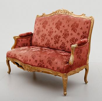 SOFFA, rokokostil, 1800-talets slut.