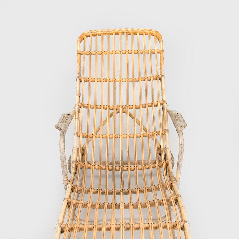 Aino Aalto, puutarhatuoli / aurinkotuoli, malli 374, jälleenmyyjä Artek, 1957.