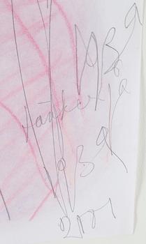 EDDIE FIGGE, mixed media on paper, signed and dated 2001.