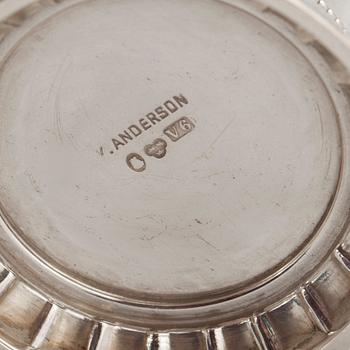 PARTI SILVER, 5 delar, bl a sterlingsilver, Tyskland. 1800 samt 1900-tal. Vikt ca 390 gram.