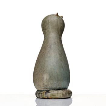 Michael Schilkin, a stoneware sculpture of a cat, Arabia, Finland 1940-50s.