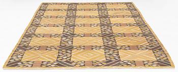 Marianne Richter, a carpet, "Strålar, gul", tapestry weave, ca 303 x 207 cm, signed AB MMF MR.