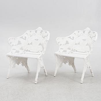 A pair of garden chairs, Byarums bruk, late 20th Century/21st Century.