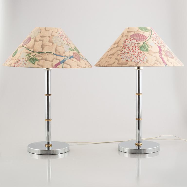 A pair of table lamps, Bergboms Scanlight, late 20th Century.