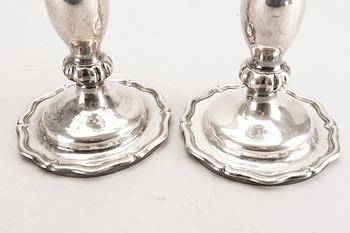 A pair of Austrian silver candle sticks Vienna 1852 weight 626 gr.