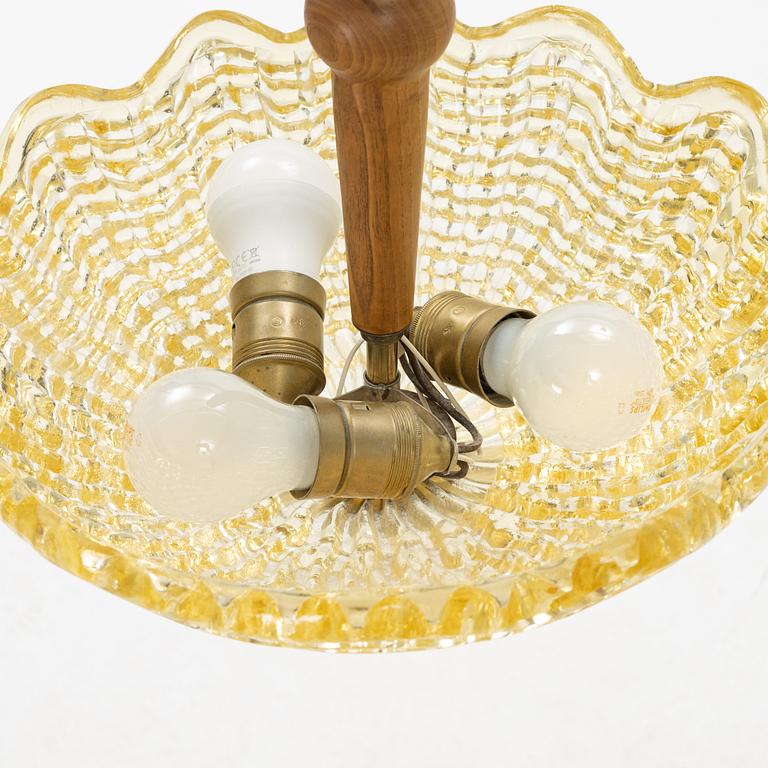 A Swedish Modern ceiling light, Orrefors, 1940's/50's.