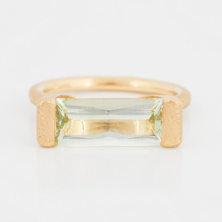 DULONG, a faceted aquamarine "Future" ring.