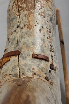 A painted rocking horse second half of the 19th century.