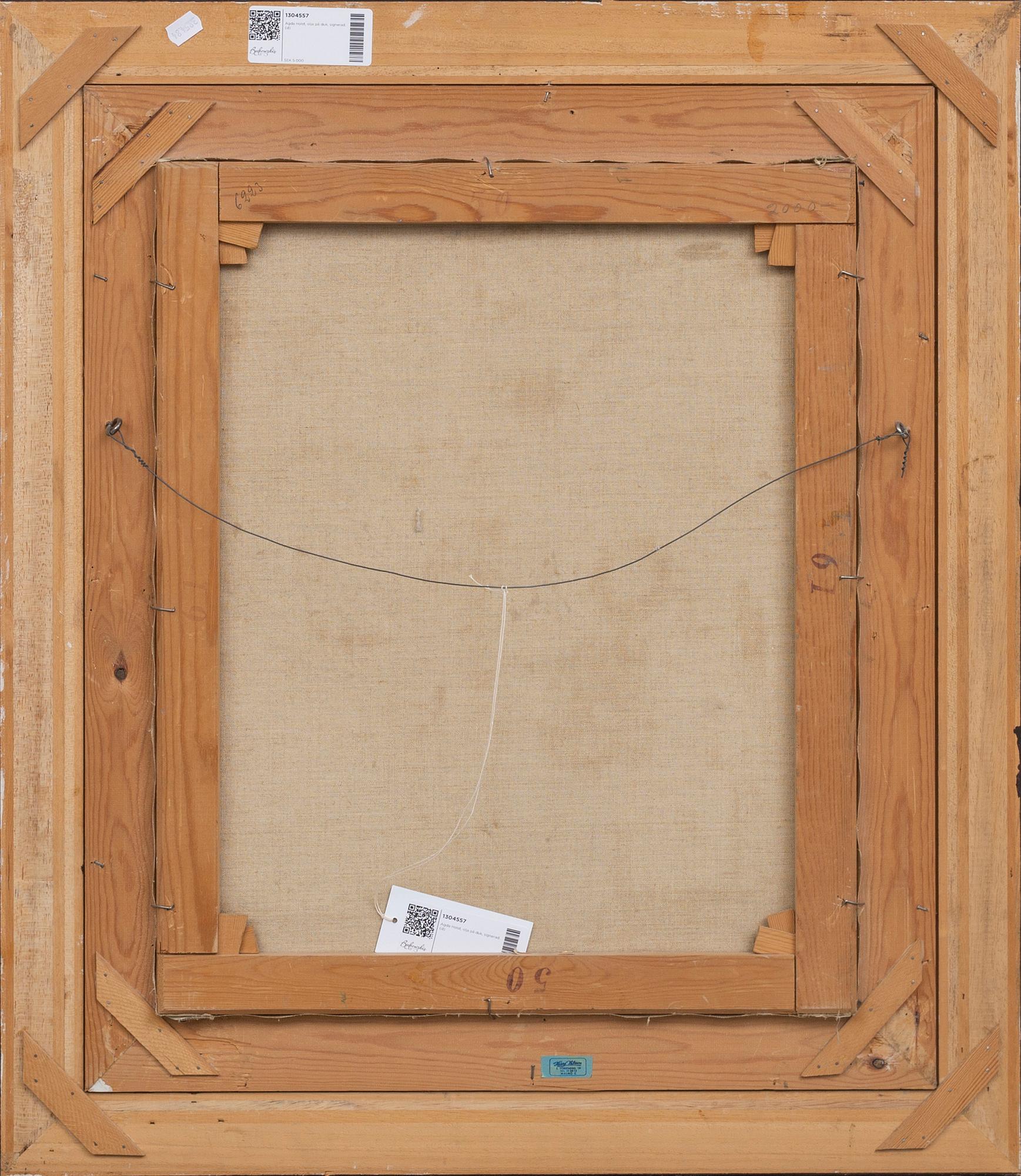 Agda Holst, a signed oil on canvas.