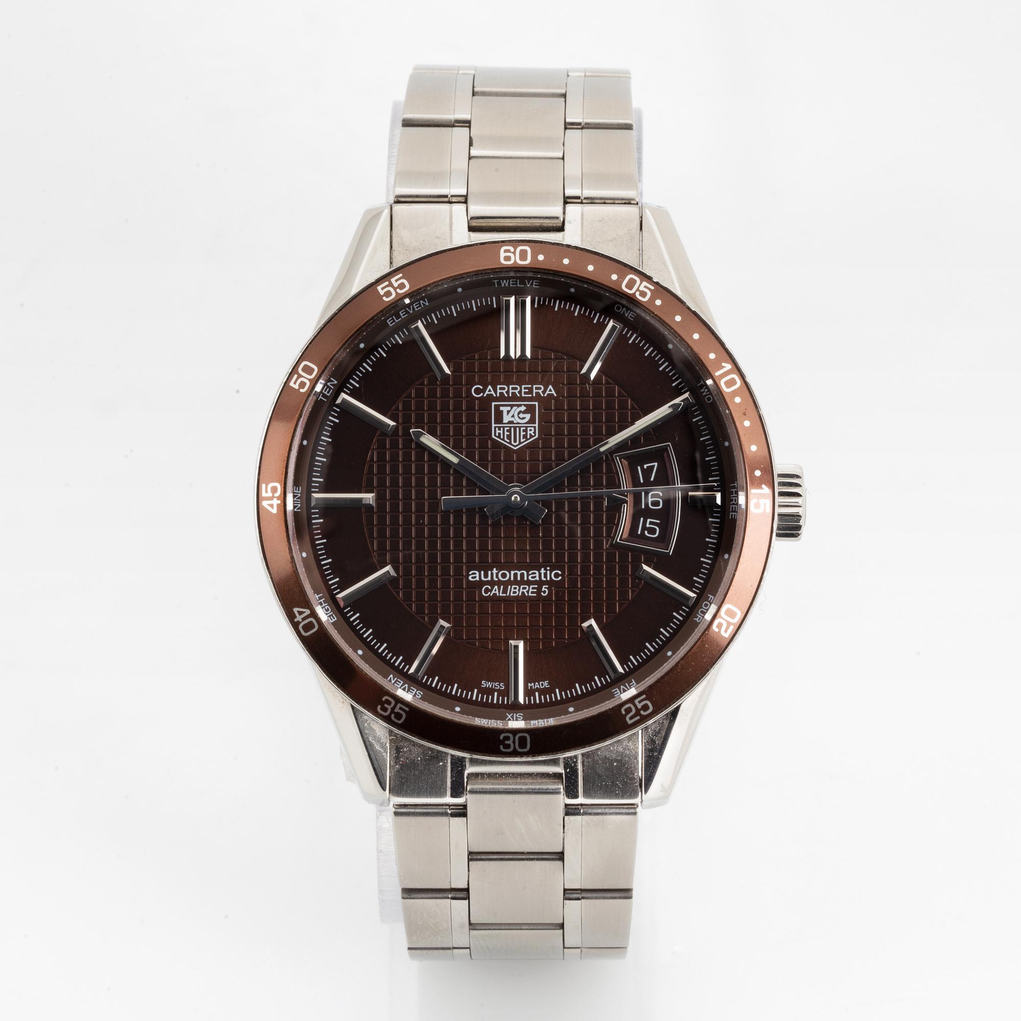 TAG Heuer, Carrera, Calibre 5, wristwatch, 39 mm.