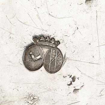 A Swedish 18th century silver dish, marks of Arvid Floberg, Stockholm 1788.