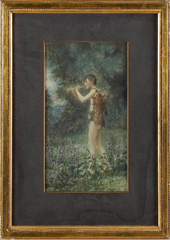 JOHN STEWART CLARK, akvarell, signerad.