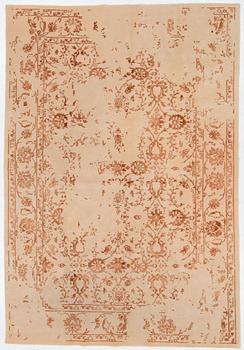 Rug, India, wool and so-called bamboo silk, approx. 299 x 204 cm.