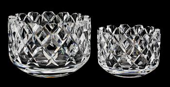 SKÅLAR, 2st, glas, Sofiero, Gunnar Cyrén, Orrefors, 1900-talets andra hälft.