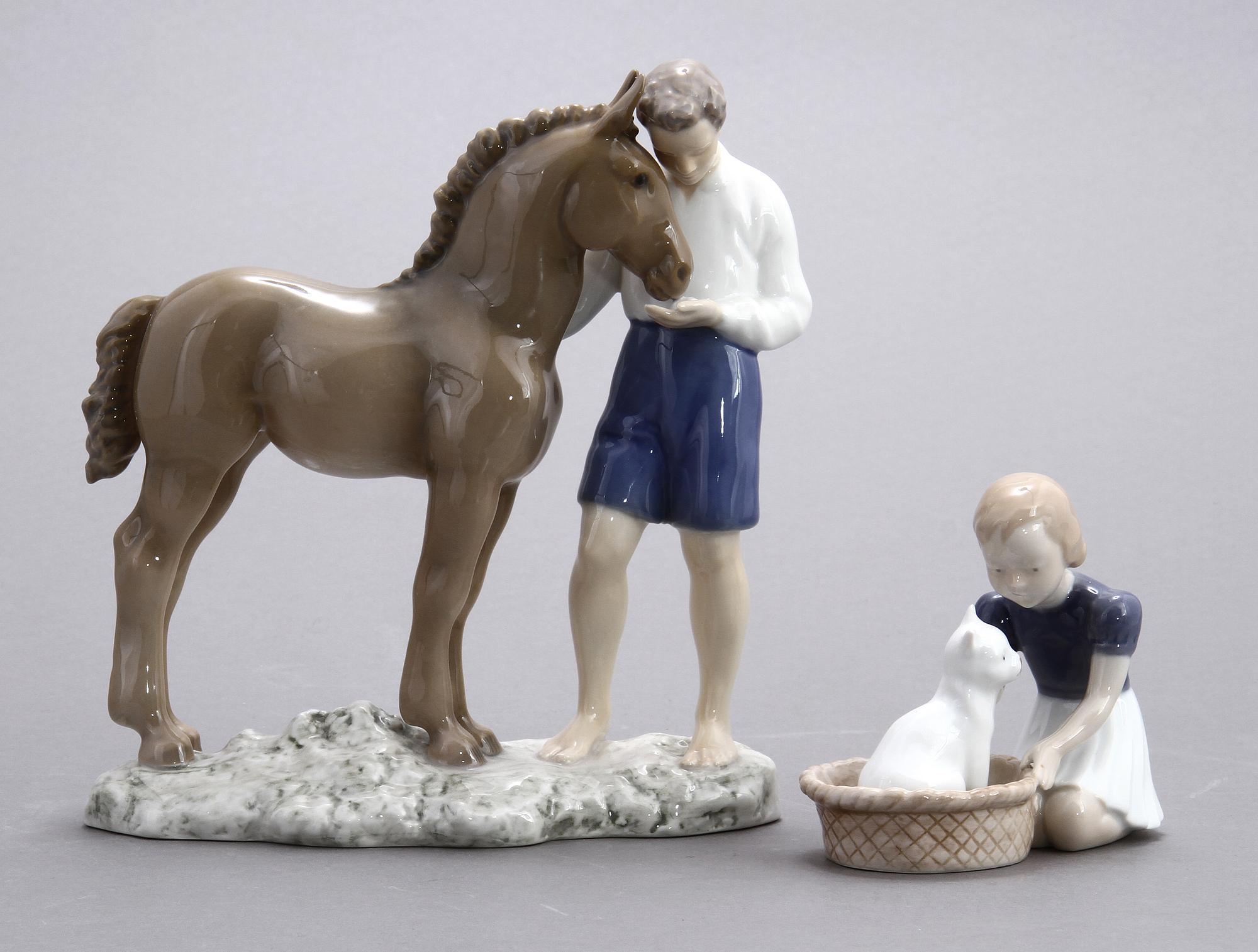 PARTI FIGURINER, 9 st, porslin, Bing & Gröndahl.