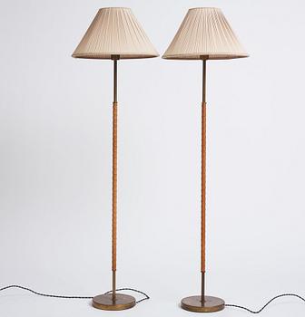 Harald Notini, possibly, a pair of floor lamps model "15750", Arvid Böhlmarks Lampfabrik, Stockholm 1950s-60s.