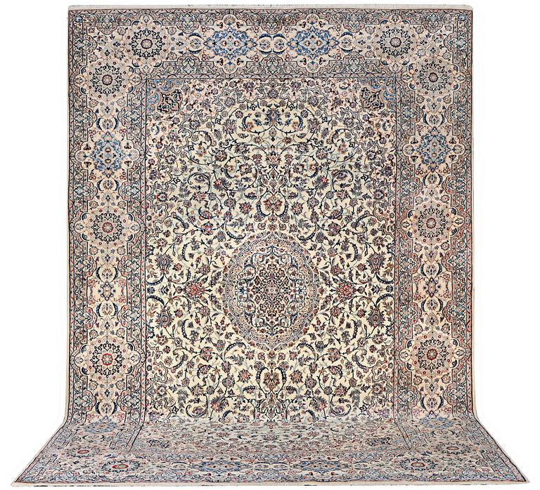 Matta, Nain, part silk, 9 laa, ca. 453 x 298 cm.