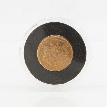 Guldmynt Sverige, Oscar II 10 kr, 1895.