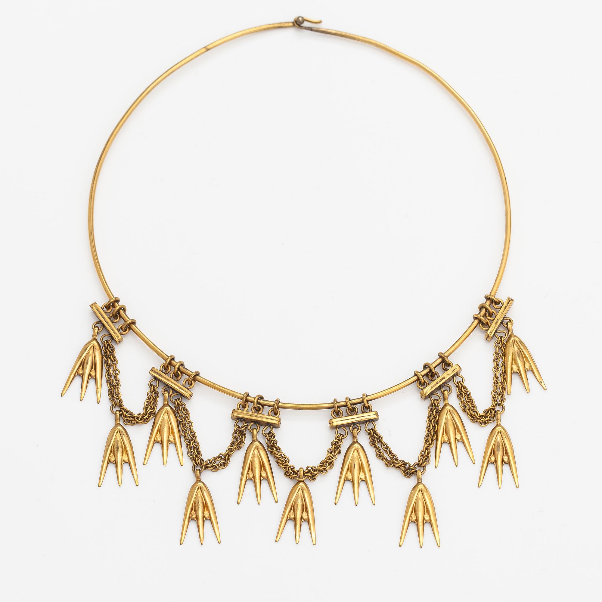 Heli Vuori, A bronze necklace "Tähkäkääty". Kalevala Koru, Helsinki 1948-1950s.