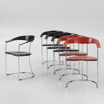 Armchairs, 6 pcs, "Ursula", Arrben, Italy, 1980s.