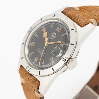 Corona Suiza, Gorgona, "Skin Diver", "Radium Dial", wristwatch, 36 mm.