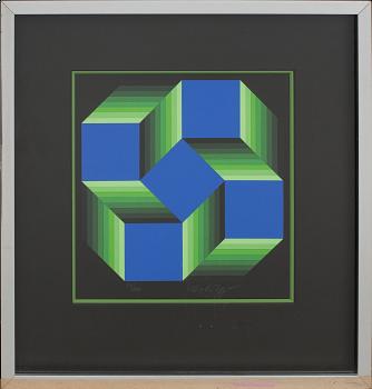 VICTOR VASARELY,  serigrafi, signerad och numrerad 59/200,