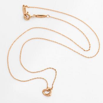 Tiffany & Co, Elsa Peretti, kaulakoru, "Open Heart", 18K ruusukultaa.
