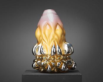 Hanna Hansdotter, a "Stuck print" glass sculpture, The Glass Factory, Boda Glassworks, Sweden 2019.