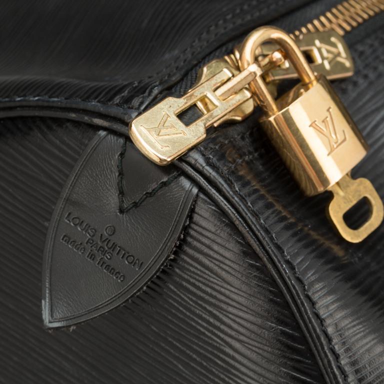 VÄSKA, "Keepall 50 Epi Black", Louis Vuitton,