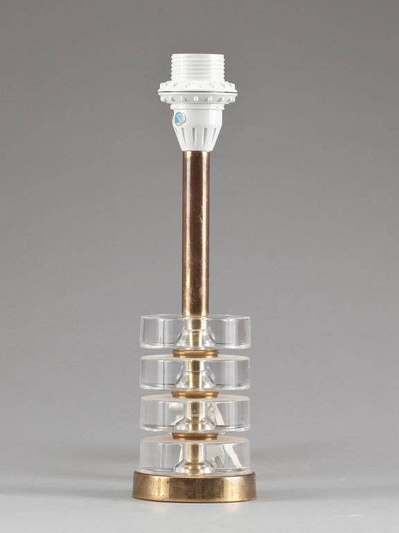 BORDSLAMPA, glas, Carl Fagerlund, Orrefors, 1900-tal.