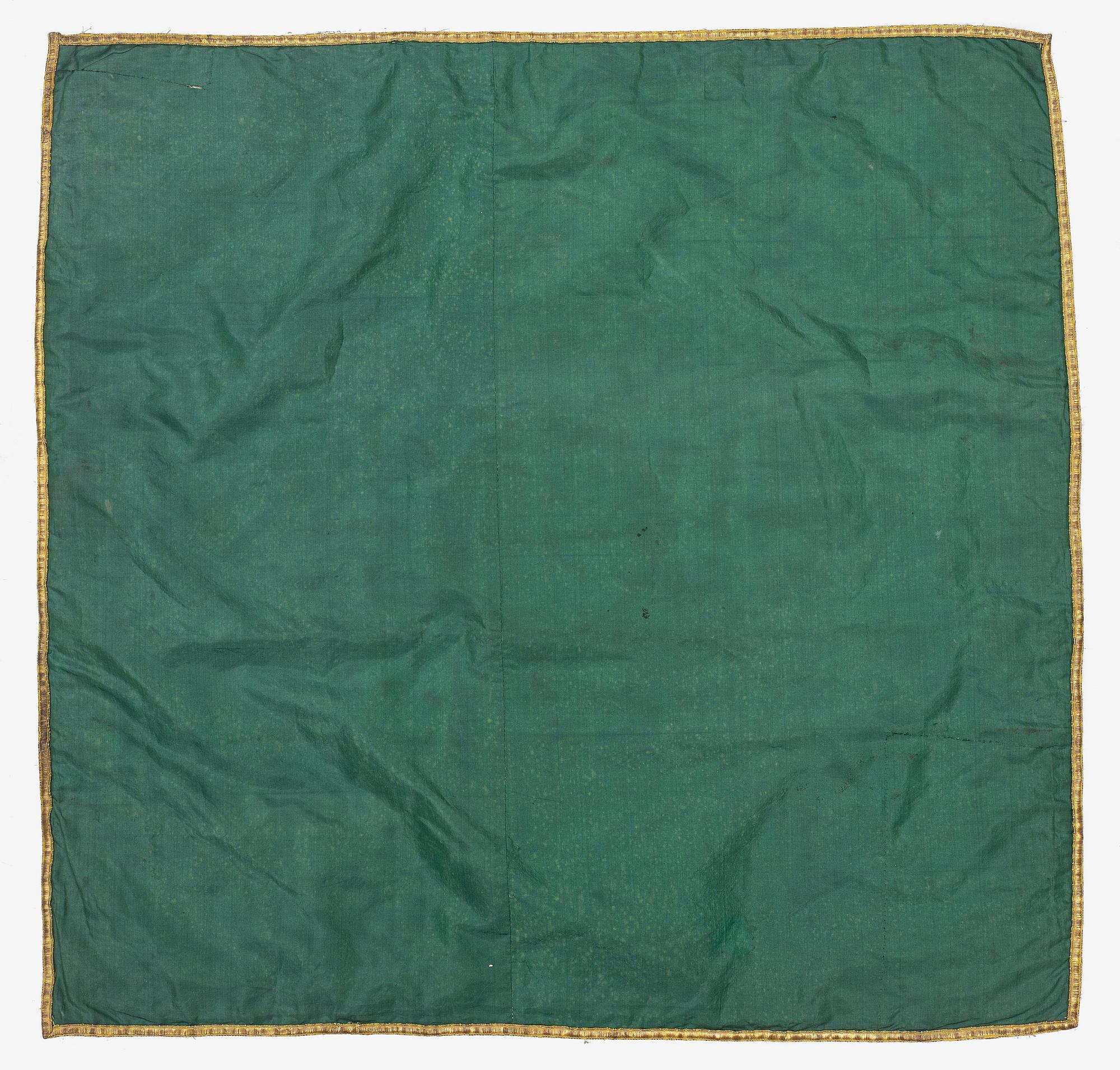 An Italian chalice veil, mid 18th century, c. 58 x 60 cm.